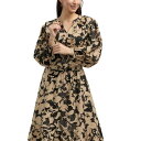 エレントレイシー レディース カットソー トップス Women's Balloon Sleeve Cropped Top Sand camo floral