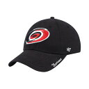 47ブランド レディース 帽子 アクセサリー Women's Black Carolina Hurricanes Miata Clean Up Adjustable Hat Black(4)
