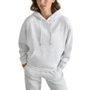 ダナ キャラン ニューヨーク レディース カットソー トップス Women's Varsity Embroidered-Logo Pocket Hoodie Optic Hthr(4)