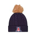 ニューエラ レディース 帽子 アクセサリー Women's Navy Arizona Wildcats LuxuryCuffed with Pom Knit H...
