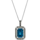 ルヴァン レディース ネックレス・チョーカー・ペンダントトップ アクセサリー Deep Sea Blue Topaz (3-9/10 ct. t.w.), Ch...