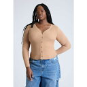 エロクイ レディース ニット&セーター アウター Plus Size Elements Fitted Cardigan Tobacco brown