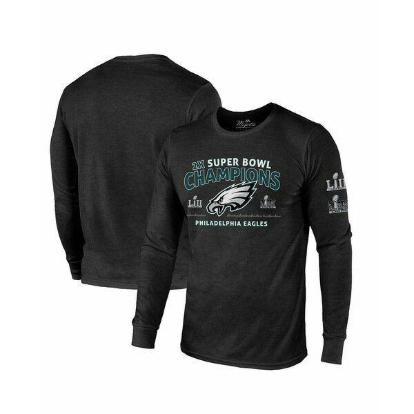 ޥƥå   ȥåץ Men's Black Philadelphia Eagles Two-Time Super B...