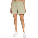 カルバンクライン レディース カットソー トップス Women's Fleece Smocked Waistband Midi Shorts Tea