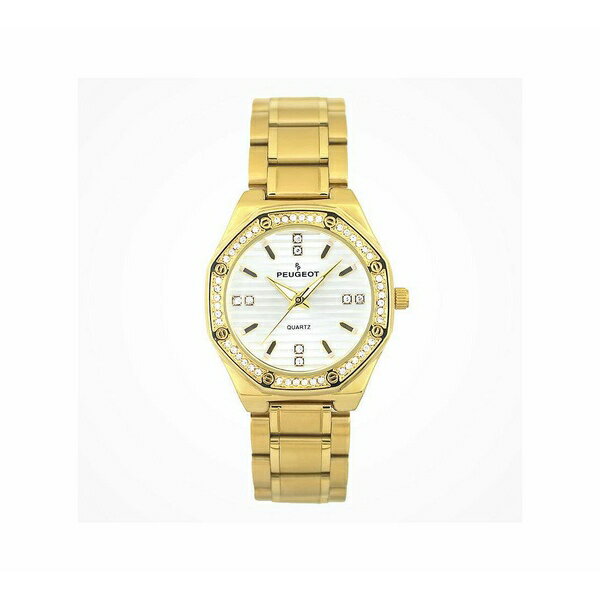 プジョー レディース ブレスレット・バングル・アンクレット アクセサリー Women's 32mm Hex Shape Gold Bracelet Watch Gold