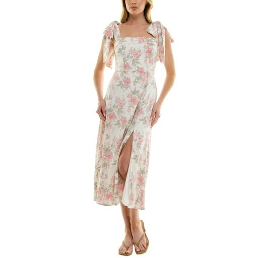 トリッキ レディース ワンピース トップス Juniors' Tie-Shoulder Midi Dress Ivopnkflr トリッキ レディース ワンピース トップス Juniors' Tie-Shoulder Midi Dress Ivopnkflr