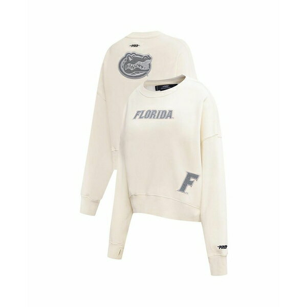 プロスタンダード レディース カットソー トップス Women's Cream Florida Gators French Terry Boxy C..