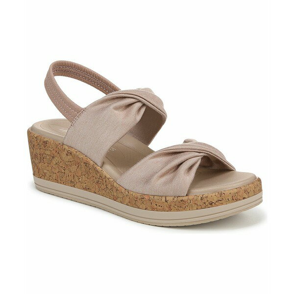 ビジーズ レディース サンダル シューズ Women's Riley Washable Slingback Wedge Sandals Biscotti Wa..