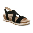 ライフストライド レディース サンダル シューズ Women's Breeze Strappy Wedge Sandals Black Fabric