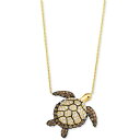 ルヴァン レディース ネックレス・チョーカー・ペンダントトップ アクセサリー Chocolate Diamond & Nude Diamond Sea Turt...
