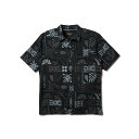 クイックシルバー ウォーター マン メンズ シャツ トップス Quiksilver Men's Boarder Line Woven Shirt Phantom