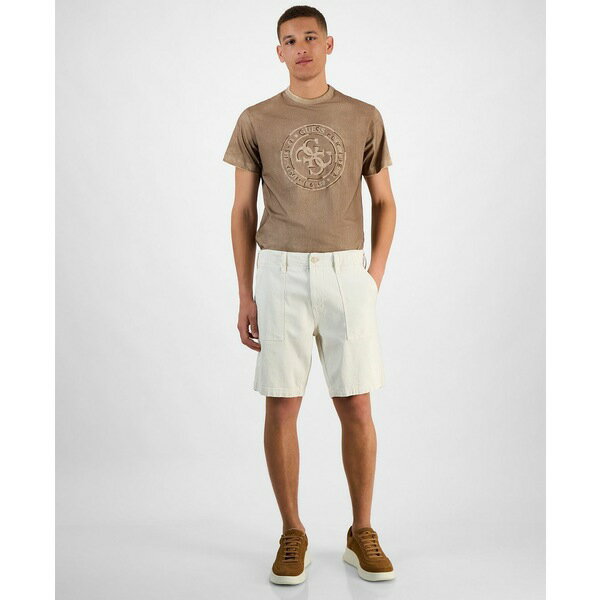 ゲス メンズ カジュアルパンツ ボトムス Men's Herringbone Utility Shorts Resort Sand Multi