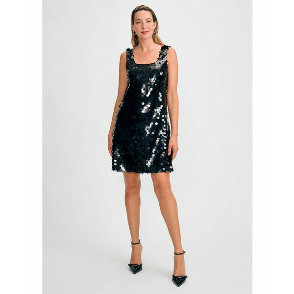 イザックミズラヒ レディース ワンピース トップス Women's Pailette Tank Dress Black