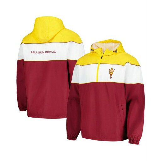 カールバンクス メンズ パーカー・スウェットシャツ アウター Men's Maroon Arizona State Sun Devils Center Line Half-Zip Raglan Hoodie Jacket Maroon カールバンクス メンズ パーカー・スウェットシャツ アウター Men's Maroon Arizona State Sun Devils Center Line Half-Zip Raglan Hoodie Jacket Maroon