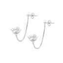 ブリング レディース ピアス&イヤリング アクセサリー Eye lash CZ Accent Evil Eye Double Pierced Cartilage...