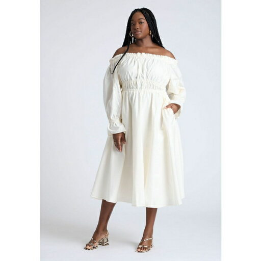 エロクイ レディース ワンピース トップス Plus Size Off The Shoulder Ruffle Maxi Dress Jet stream エロクイ レディース ワンピース トップス Plus Size Off The Shoulder Ruffle Maxi Dress Jet stream