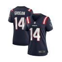 ナイキ レディース カットソー トップス Women's Steve Grogan Navy New England Patriots Game Retired Player Jersey Navy(4)