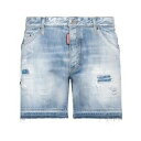 【送料無料】 ディースクエアード メンズ デニムパンツ ボトムス Denim shorts Blue(4)