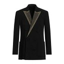 【送料無料】 バルマン メンズ ジャケット&ブルゾン アウター Blazers Black