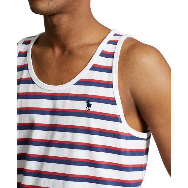 ラルフローレン メンズ Tシャツ トップス Men's Washed Striped Jersey Tank Top White Multi