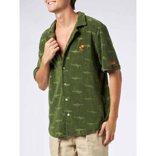 エムシーツーセイントバース メンズ シャツ トップス Man Military Green Terry Shirt Riviera GREEN