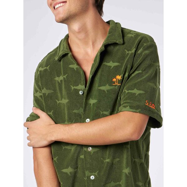 エムシーツーセイントバース メンズ シャツ トップス Man Military Green Terry Shirt Riviera GREEN