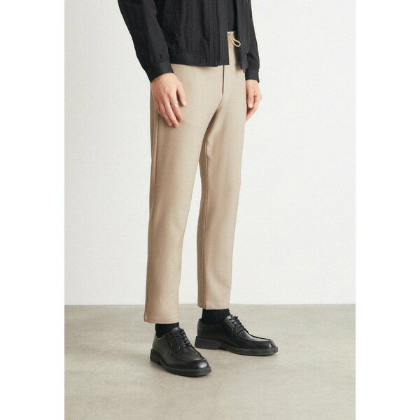 レ ドゥ メンズ カジュアルパンツ ボトムス COMO TAPERED DRAWSTRING PANTS - Trousers - walnut melange