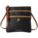 h[lCAho[N fB[X z ANZT[ Pittsburgh Pirates Dooney & Bourke Women's Pebble Triple Zip Core Crossbody Purse