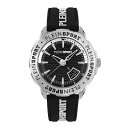 プレインスポーツ メンズ 腕時計 アクセサリー Plein Sport Men's 3 Hand Date Quartz Black Silicone Strap 44mm Black(2)