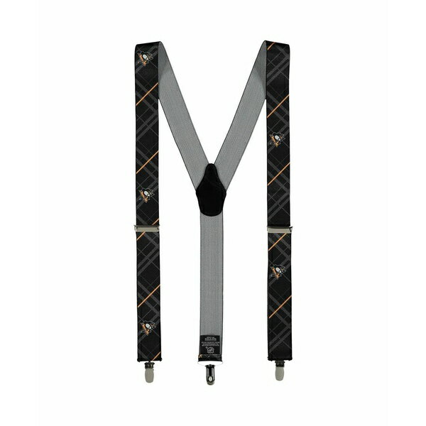 エーグルウィング メンズ ベルト アクセサリー Men's Black Pittsburgh Penguins Suspenders Black