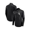 ファナティクス メンズ ジャケット&ブルゾン アウター Men's Black Chicago White Sox Tough Minded Quarter-Zip Jacket Black