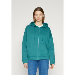 イーブン アンド オド レディース パーカー・スウェットシャツ アウター ADAPTIVE BASIC OVERSIZED HOODIE ZIP JACKET - Zip-up sweatshirt - mottled teal