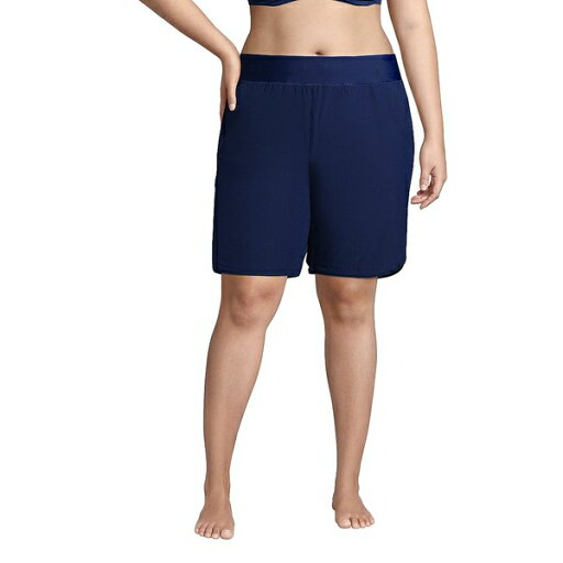ランズエンド レディース カジュアルパンツ ボトムス Plus Size 9" Quick Dry Modest Board Shorts Swim Cover-up Shorts Deep sea navy ランズエンド レディース カジュアルパンツ ボトムス Plus Size 9" Quick Dry Modest Board Shorts Swim Cover-up Shorts Deep sea navy