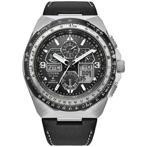 シチズン メンズ 腕時計 アクセサリー Eco-Drive Men's Chronograph Promaster Skyhawk Black Leather Strap Watch 46mm Black シチズン メンズ 腕時計 アクセサリー Eco-Drive Men's Chronograph Promaster Skyhawk Black Leather Strap Watch 46mm Black
