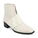 ジャーニーコレクション レディース ブーツ シューズ Women's Kyler Two-Tone Block Heel Booties Bone