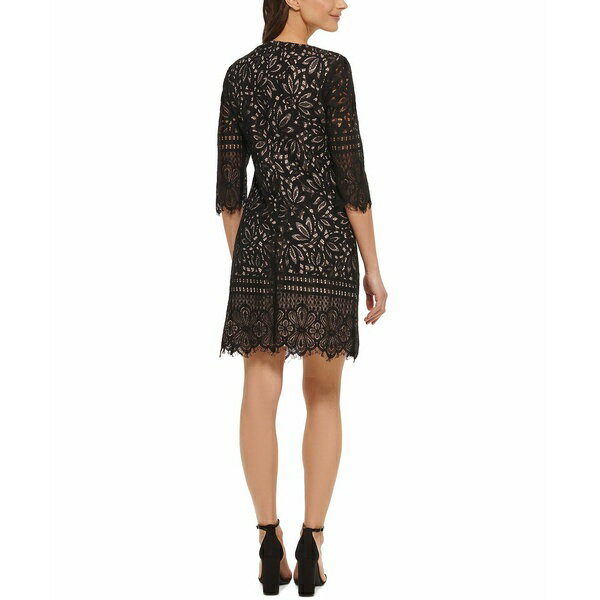 ケンジー レディース ワンピース トップス Lace Sheath Dress Black/nude