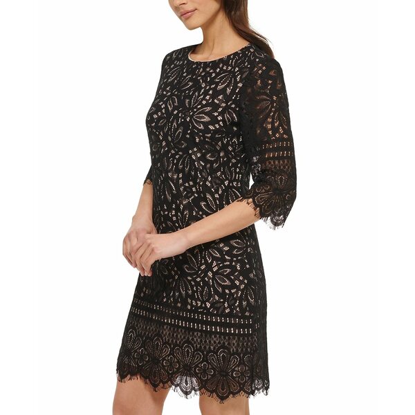 ケンジー レディース ワンピース トップス Lace Sheath Dress Black/nude