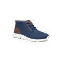 ジョンストンアンドマーフィー メンズ ブーツ シューズ Men's Amherst Lug Knit Chukka Boots Navy Knit