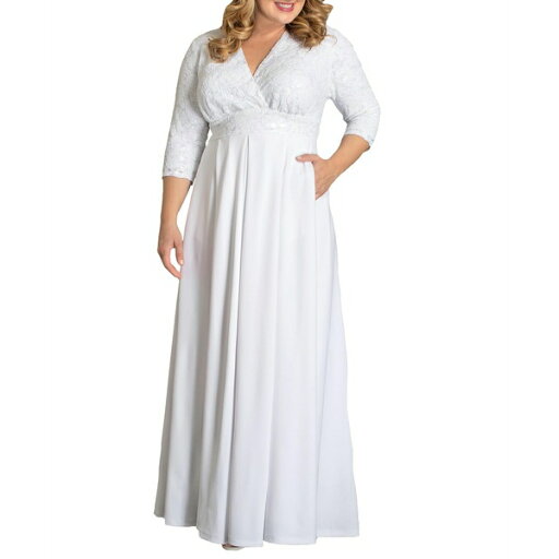 キヨナ レディース ワンピース トップス Women's Plus Size Starlight Sequined Wedding Gown White キヨナ レディース ワンピース トップス Women's Plus Size Starlight Sequined Wedding Gown White