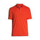 ランズエンド メンズ ポロシャツ トップス Big & Tall School Uniform Short Sleeve Solid Active Polo Zesty orange