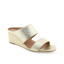 エアロソールズ レディース サンダル シューズ Women's Wheeler Strap Wedge Sandals Soft Gold Canvas
