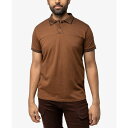 エックスレイ メンズ ポロシャツ トップス X-Ray Men's Short Sleeve Pieced Pique Tipped Polo Sienna