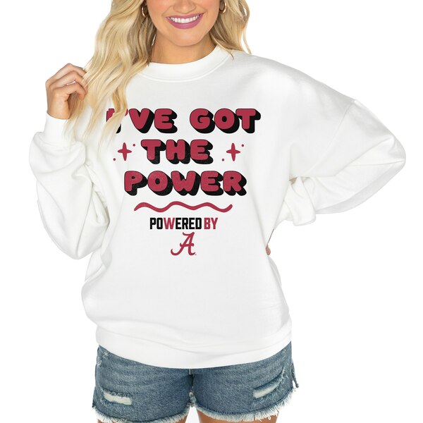 楽天astyゲームデイ レディース パーカー・スウェットシャツ アウター Alabama Crimson Tide Gameday Couture Women's PoweredBy Got the Power Premium Pullover Sweatshirt White