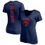 եʥƥ ǥ T ȥåץ Florida Panthers Fanatics Branded Women's Personalized Name &Number One Color VNeck TShirt Navy