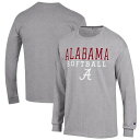 楽天astyチャンピオン メンズ Tシャツ トップス Alabama Crimson Tide Champion Softball Stack Long Sleeve TShirt Gray