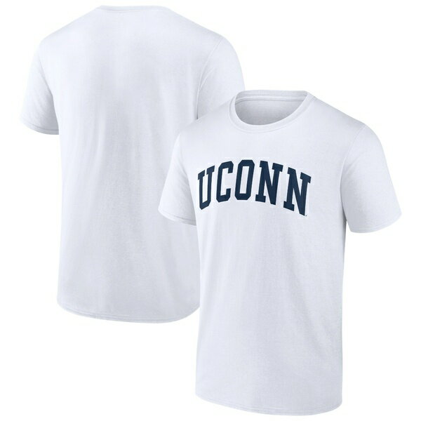 եʥƥ  T ȥåץ UConn Huskies Fanatics Branded Basic Arch TShirt White