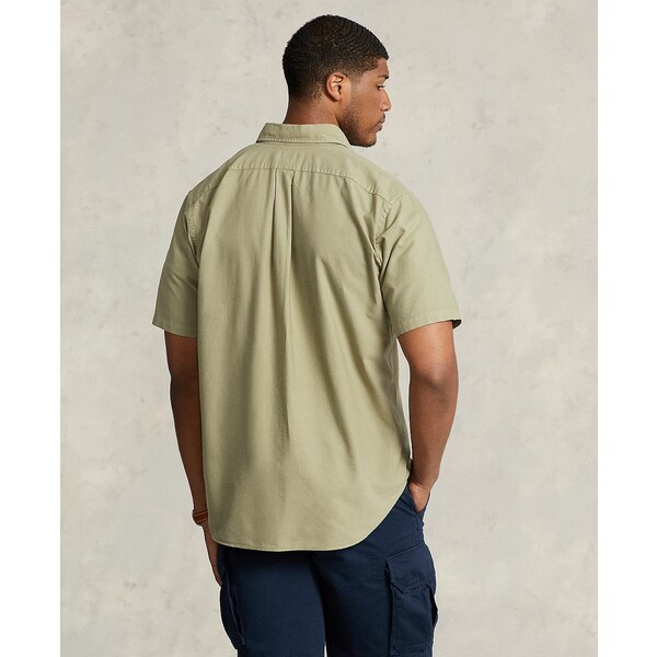ե   ȥåץ Men's Big &Tall Garment-Dyed Oxford Shirt Sage Green