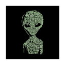 GG[|bvA[g Y g[gobO obO Alien - Small Word Art Tote Bag Black