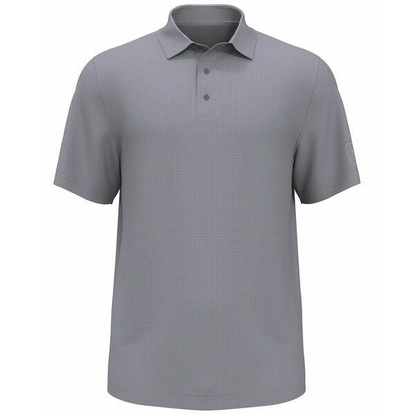 PGAcA[ Y |Vc gbvX Men's Short-Sleeve Mini-Check Performance Polo Shirt Tradewinds