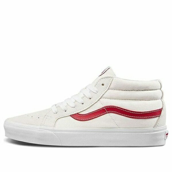 Vans バンズ メンズ スニーカー 【Vans SK8-Mid Stylish Lightweight Mid-Top Casual Skate Shoes Unisex White Red VN0A391FOXS】 サイズ US_5.5(23.5cm)
